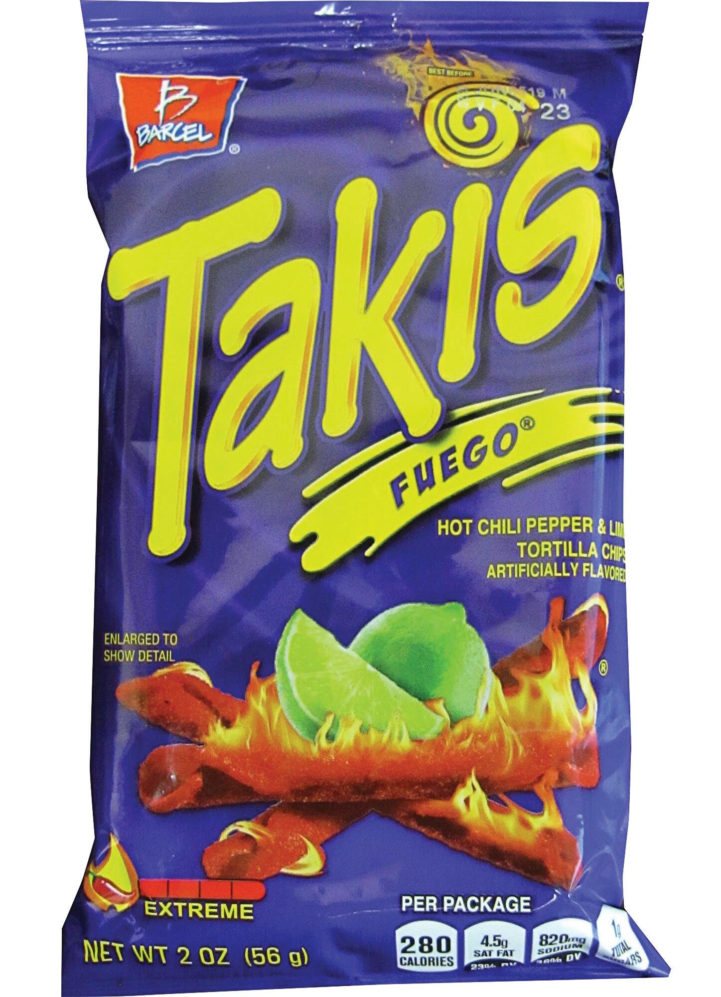 Takis Rolled Tortilla Chips, Fuego, Pack of 42, Item Number 2026081
